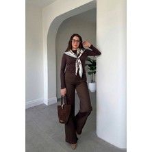 Magarde Tintli Wide Leg Jean- Kahverengi