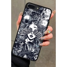 Snacase Apple iPhone 7 Plus Uyumlu Kurukafa Posteri Tasarımlı Parlak Silikon Kılıf