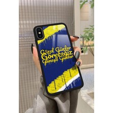 Snacase Apple iPhone Xs Uyumlu Taraftar Sözü Yazılı Parlak Silikon Kılıf