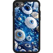 Snacase Apple iPhone 8 Uyumlu Nazar Boncuğu Tasarımlı Parlak Silikon Kılıf