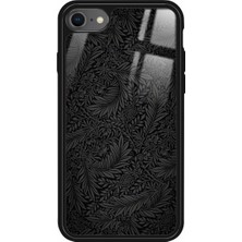 Snacase Apple iPhone 8 Uyumlu Siyah Karışık Tasarımlı Glossy Silikon Kılıf