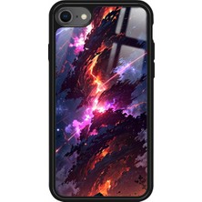 Snacase Apple iPhone 8 Uyumlu Soyut Sanat Tasarımlı Parlak Silikon Kılıf