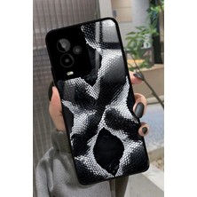 Snacase General Mobile Gm 24 Pro Uyumlu Siyah Yılan Derisi Tasarımlı Parlak Silikon Kılıf