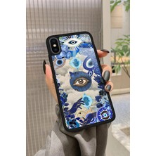 Snacase Apple iPhone Xs Max Uyumlu Nazar Boncuğu Tasarımlı Glossy Silikon Kılıf