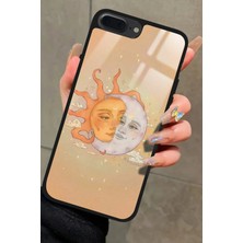 Snacase Apple iPhone 8 Plus Uyumlu Güneş Tasarımlı Parlak Silikon Kılıf