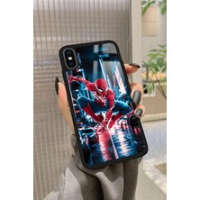 Snacase Apple iPhone Xs Uyumlu Örümcek Adam Tasarımlı Parlak Silikon Kılıf