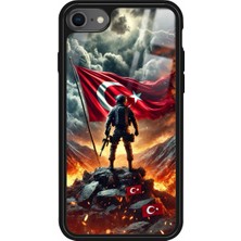 Snacase Apple iPhone 7 Uyumlu Türk Bayrağı Tasarımlı Glossy Silikon Kılıf