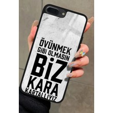 Snacase Apple iPhone 7 Plus Uyumlu Taraftar Sözü Yazılı Parlak Silikon Kılıf