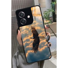 Snacase Oppo A3 5g Uyumlu Kartal Tasarımlı Parlak Silikon Kılıf