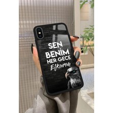 Snacase Apple iPhone Xs Uyumlu Taraftar Sözü Yazılı Parlak Silikon Kılıf