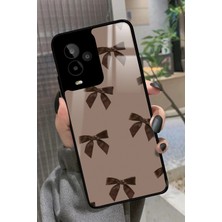 Snacase General Mobile Gm 24 Pro Uyumlu Kahverengi Kurdele Tasarımlı Glossy Silikon Kılıf