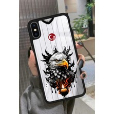 Snacase Apple iPhone Xs Max Uyumlu Kartal Tasarımlı Parlak Silikon Kılıf