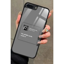Snacase Apple iPhone 8 Plus Uyumlu Müslüm Gürses Şarkı Sözü Tasarımlı Parlak Silikon Kılıf