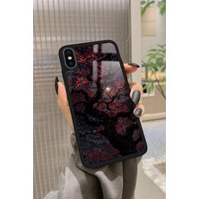 Snacase Apple iPhone x Uyumlu Van Gogh Kırmızı Ağaç Tablo Tasarımlı Parlak Silikon Kılıf