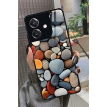 Snacase Oppo A3 5g Uyumlu Renkli Taş Tasarımlı Parlak Silikon Kılıf