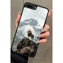 Snacase Apple iPhone 8 Plus Uyumlu Aslan Tasarımlı Glossy Silikon Kılıf