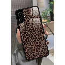 Snacase Omix X3 Uyumlu Kahverengi Leopar Tasarımlı Parlak Silikon Kılıf