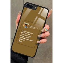 Snacase Apple iPhone 7 Plus Uyumlu Müslüm Gürses Şarkı Sözü Tasarımlı Parlak Silikon Kılıf