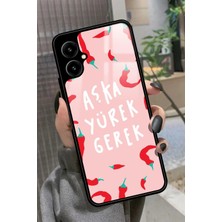 Snacase Omix X5 Uyumlu Aşka Yürek Gerek Yazılı Parlak Silikon Kılıf