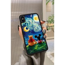 Snacase Apple iPhone x Uyumlu Mıckey Donald Tasarımlı Parlak Silikon Kılıf