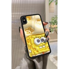 Snacase Apple iPhone x Uyumlu Sunger Bob Tasarımlı Parlak Silikon Kılıf
