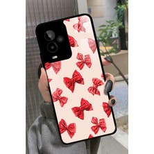 Snacase General Mobile Gm 24 Pro Uyumlu Kırmızı Kurdele Tasarımlı Parlak Silikon Kılıf