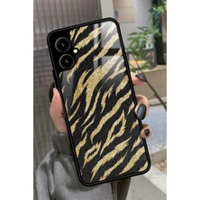 Snacase Omix X3 Uyumlu Kahverengi Zebra Tasarımlı Parlak Silikon Kılıf