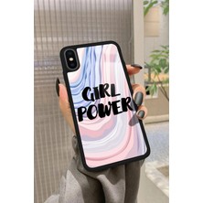 Snacase Apple iPhone Xs Max Uyumlu Girl Power Tasarımlı Parlak Silikon Kılıf