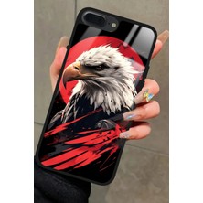 Snacase Apple iPhone 8 Plus Uyumlu Kartal Tasarımlı Parlak Silikon Kılıf