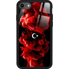 Snacase Apple iPhone Se Uyumlu Türk Bayrağı Tasarımlı Parlak Silikon Kılıf