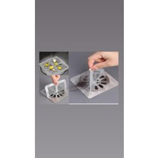 abnturk 5 Adet Gider Kapatıcı Pislik Tutucu Kendinden Yapışkanlı Gider Kapağı