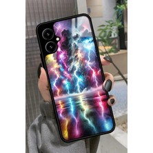 Snacase Omix X5 Uyumlu Renkli Şimşek Tasarımlı Parlak Silikon Kılıf