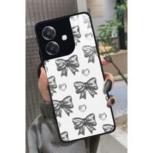 Snacase Oppo A3 5g Uyumlu Gri Kurdele Tasarımlı Glossy Silikon Kılıf