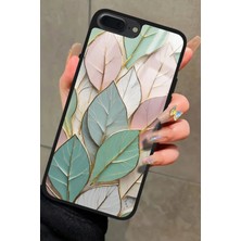 Snacase Apple iPhone 8 Plus Uyumlu Yaprak Tasarımlı Parlak Silikon Kılıf