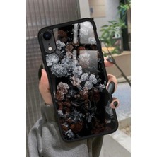 Snacase Apple iPhone Xr Uyumlu Beyaz Çiçek Tasarımlı Parlak Silikon Kılıf