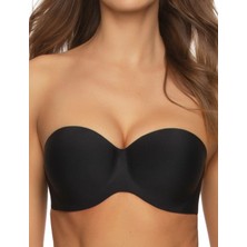 Belvü Tek Parça Strapless Dolgulu Lazer Kesim Sütyen Açık Vizon-Açık Vizon-90