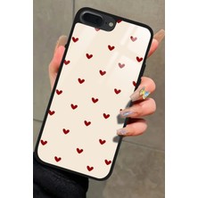 Snacase Apple iPhone 8 Plus Uyumlu Kalp Tasarımlı Parlak Silikon Kılıf