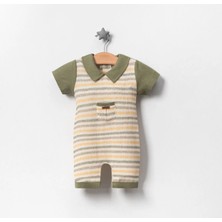 Jolly Joy Önü Cepli Müslin Erkek Bebek Tulum - Yeşil - 3 - 6 Ay Yeşil