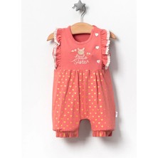 Jolly Joy Lıttle Sıster Kız Tulum - Nar Çiçeği - 6 - 9 Ay Nar Çiçeği