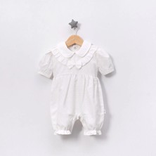 Jolly Joy Puanlı Tüllü Kız Tulum - Ekru - 3 - 6 Ay Ekru