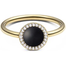 Daniel Wellington Audrey Ring Black Agathe Gold