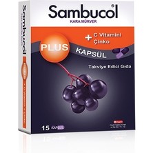Sambucol Plus Kara Mürver + C Vitamini + Çinko 15 Kapsül