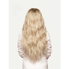 Özbience Açık Sarı Yarım Ay Çıt Çıt Postiş, Fön ve Maşa Uygulamasına Uygun