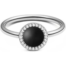 Daniel Wellington Audrey Ring Black Agathe Silver