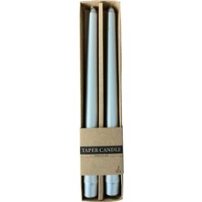 Mumsan Düz Şamdan Mum Silver Kraft 2'li 5 Adet