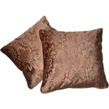 Nev Home Kadife Dokulu Dekoratif 2'li Set Koltuk/kanepe Kullanımına Uygun Kırlent Kılıfları Model 4