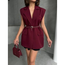 Arzu Has Butik Yeni Sezon Kemerli Oversize Yelek