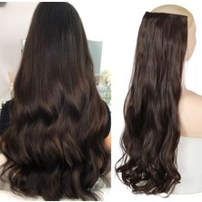 Özbience Koyu Kumral Yarım Ay Çıt Çıt, Isıya Dayanıklı Yüksek Kalite Postiş