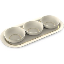 Sarkap Tepsili 3'lü Çerezlik Seti 4 Adet