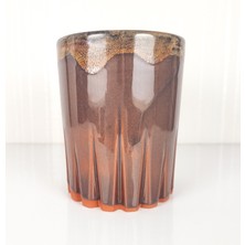 Emel Ceramics Tyche – Işıltı Serisi El Yapımı Seramik Espresso Bardağı, Kristal Kesimli Detay, 200 ml